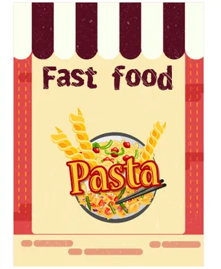 食物标签矢量素材汉堡店快餐标签矢量图AI格式