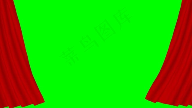 窗帘, 绿色背景, 慢动作, 开幕
