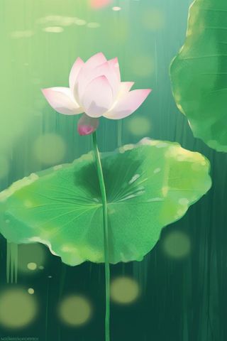 意境荷花荷叶夏日背景图