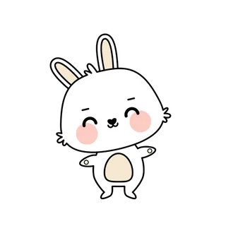 中秋可爱Q版兔子免扣