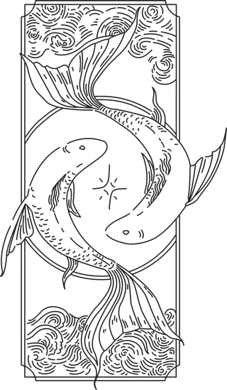 塔罗牌线稿免抠素材