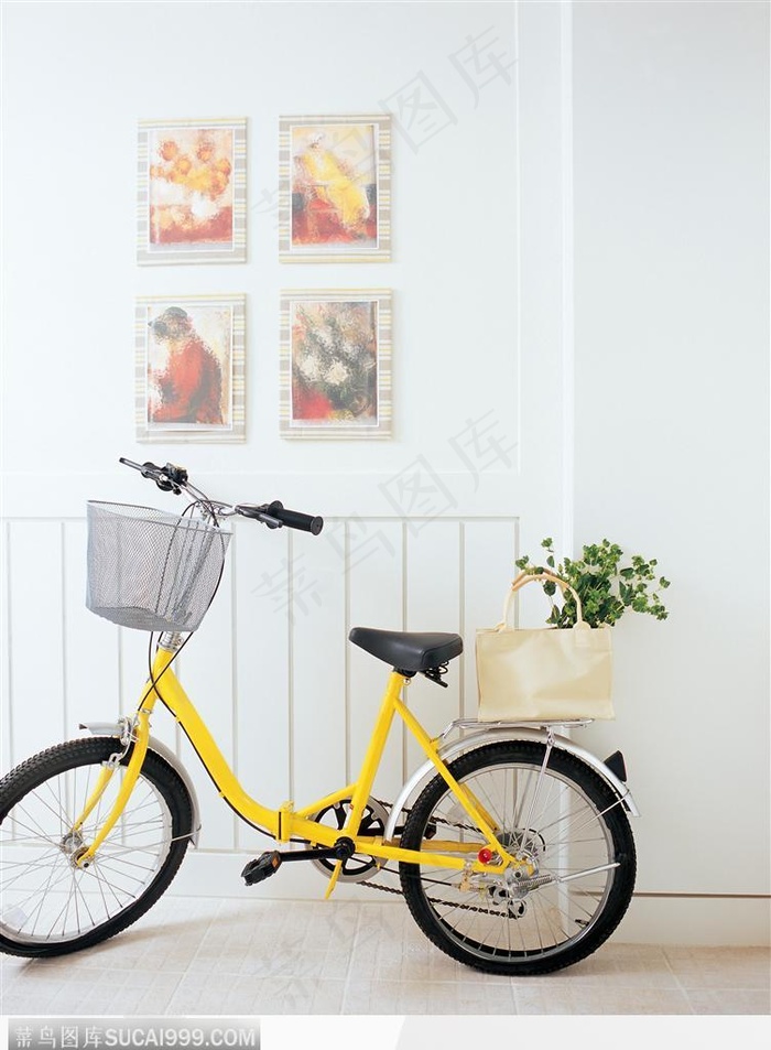生活用品-黄色的自行车