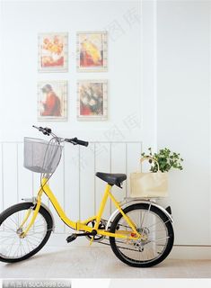 生活用品-黄色的自行车