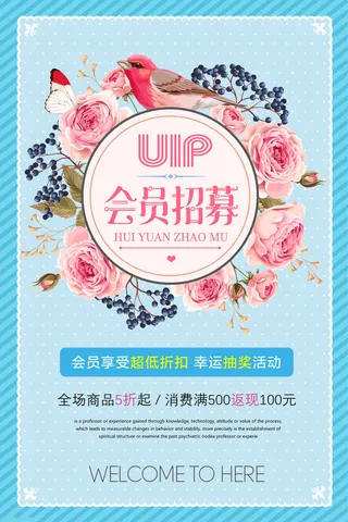 电商商场开业周年庆贵宾招募购物节宣传活动促销海报设计素材