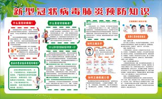 秋冬季节新冠病毒预防知识展板