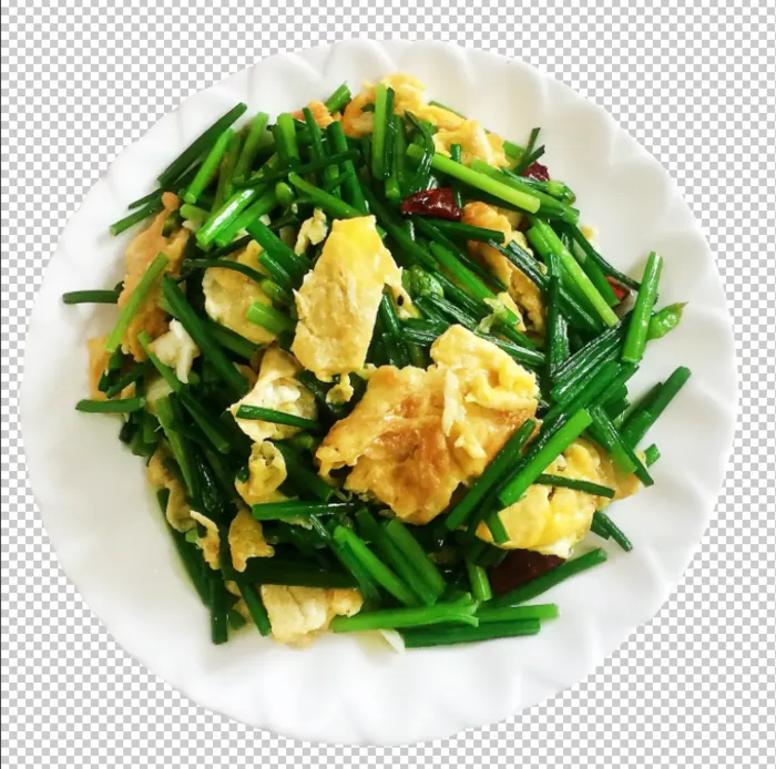 韭菜鸡蛋免扣素材psd模版下载