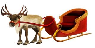 圣诞老人雪橇 PNG免抠