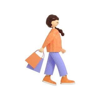 职业人物购物玩偶手办立体办公场景卡通小人元素PNG设计素材模板