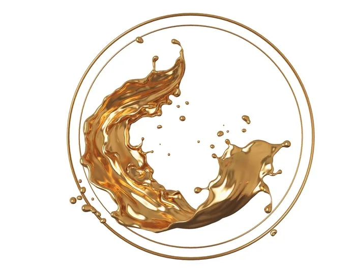 金色液态流体 psd模版下载