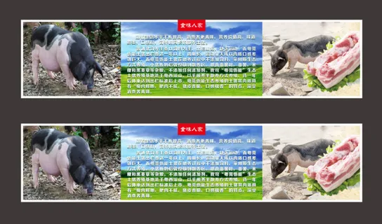 食味人家猪肉展板