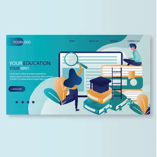 扁平化人物场景办公互联网等距ai矢量设计网页海报UI素材插画