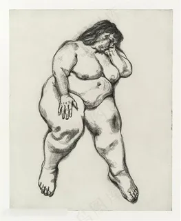 弗洛伊德手绘裸体女性装饰画 弗洛伊德手绘裸体女性装饰画
