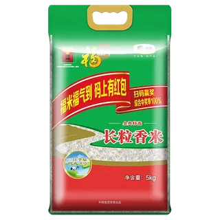 福临门长粒香米5千克超市商品白底图免抠实物摄影png格式图片透明底