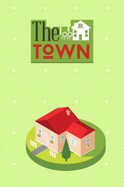 街道建筑矢量扁平插画