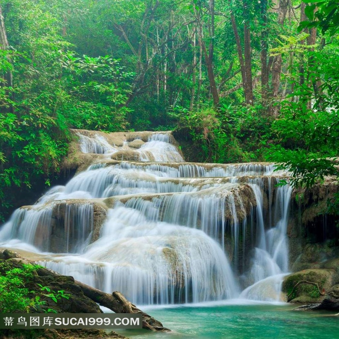 高清山水瀑布风景图片