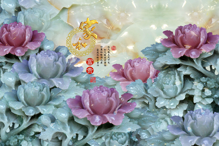 雕塑玉雕背景风景