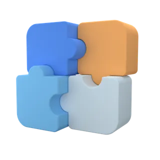 拼接简约3D数据png图标素材