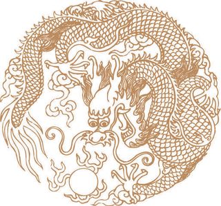 传统中国风古典宫廷龙凤吉祥喜庆图案图腾纹样矢量图设计素材