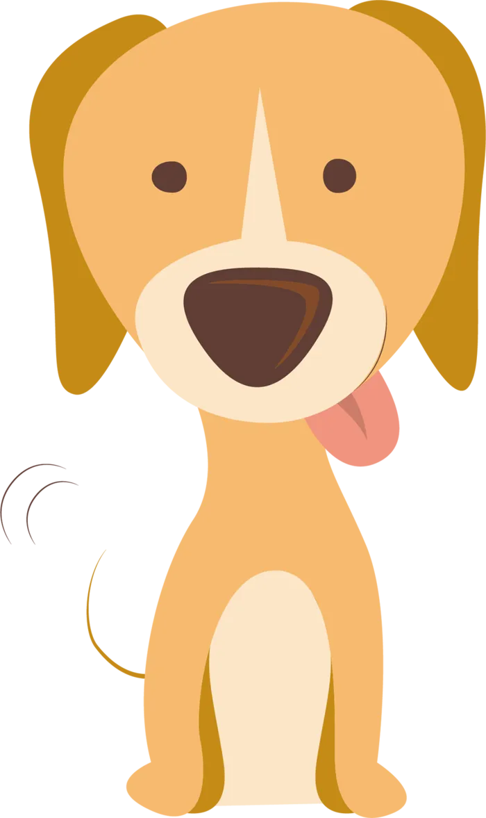 小狗卡通剪影