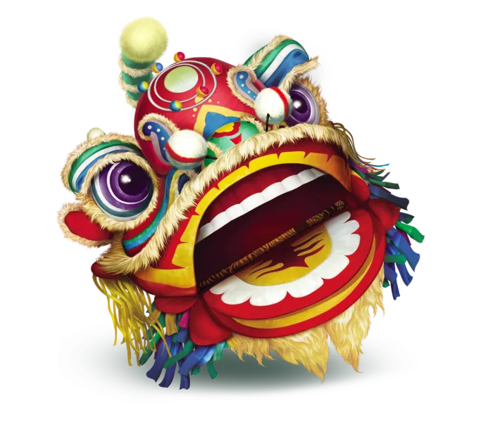 国潮醒狮中国风AI矢量卫衣T恤烫画印花手机壳图案PNG高清免抠素材