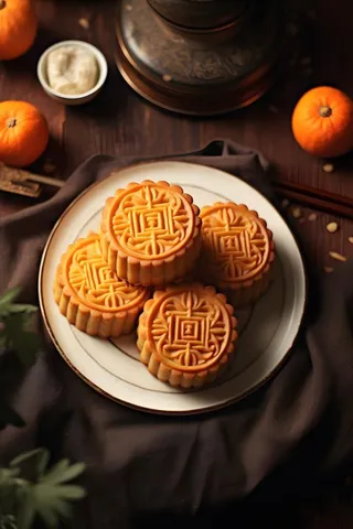 复古月饼摄影美食