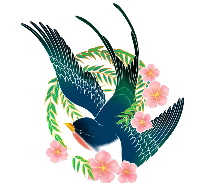 清明元素卡通春天清明节晚春绿色