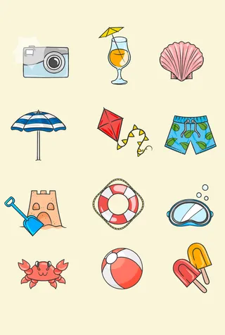 矢量夏季必备元素