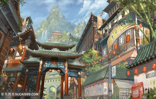 中国民族风CG原画绘画图片