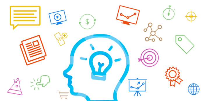 卡通线条大脑思维图少儿兴趣班素材