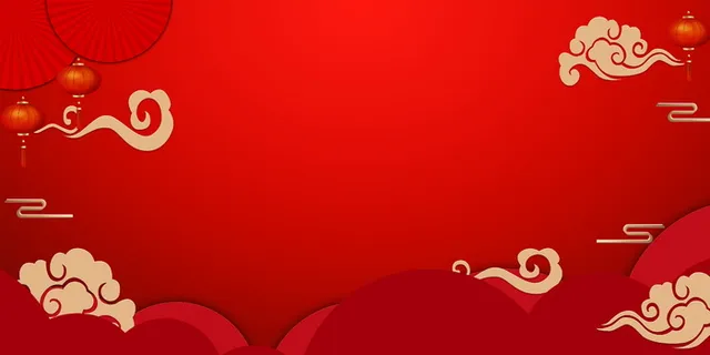 2022虎年新年春节卡通模板喜庆节日背景