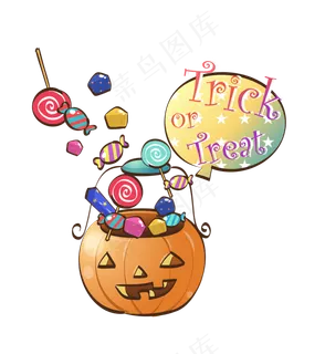 卡通万圣节节日糖果