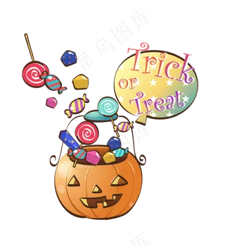 卡通万圣节节日糖果
