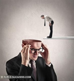 创意商务男士思考高清图片