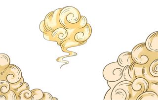 中国风国潮祥云插画手绘云彩图案海报云层装饰背景PSD设计素材