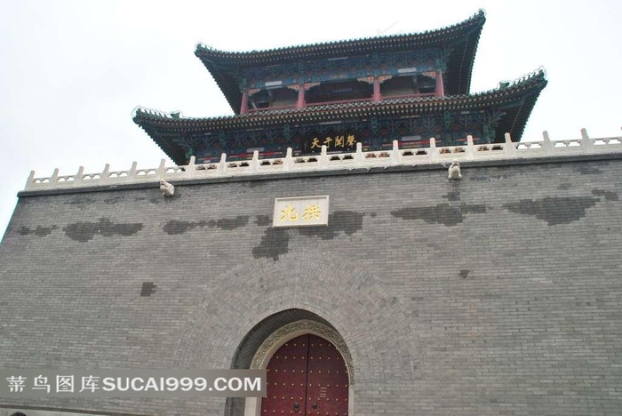 天津城市风光鼓楼风貌-北楼