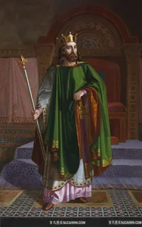 国王人物油画装饰画油画图片