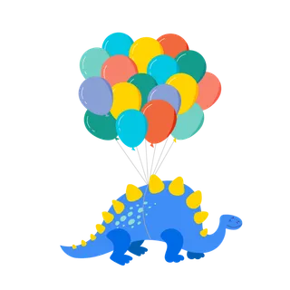 恐龙和汽球