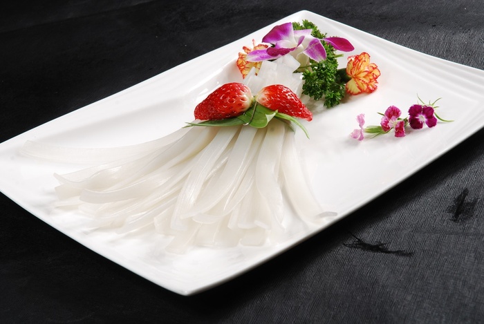 粉带火锅美食配菜主色面条设计素材