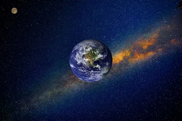 银河系中的地球月亮
