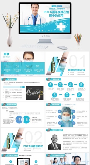 护理医疗PPT模板预览图
