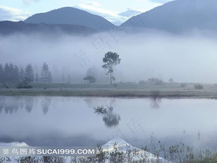 云雾缭绕的唯美山水美景