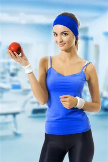 微笑的健身美女