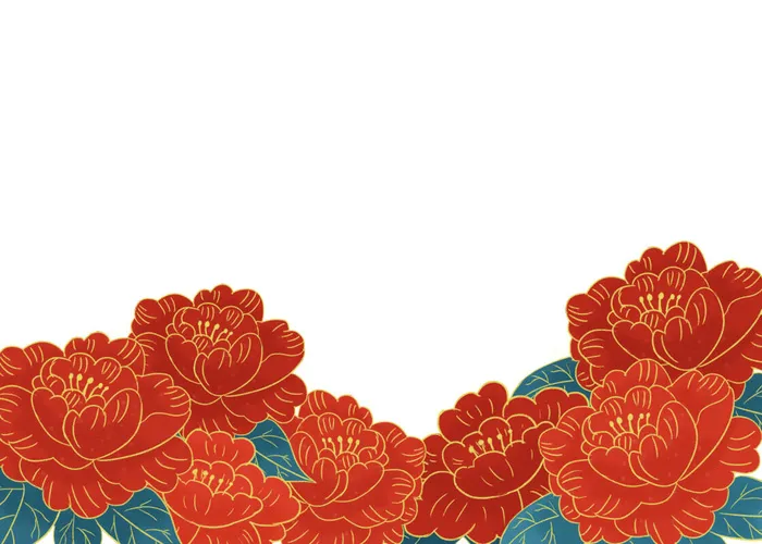 手绘国潮中国风古典牡丹花国花花卉装饰图案PSD设计素材psd模版下载