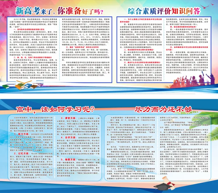 高考前知识宣传栏cdr矢量模版下载