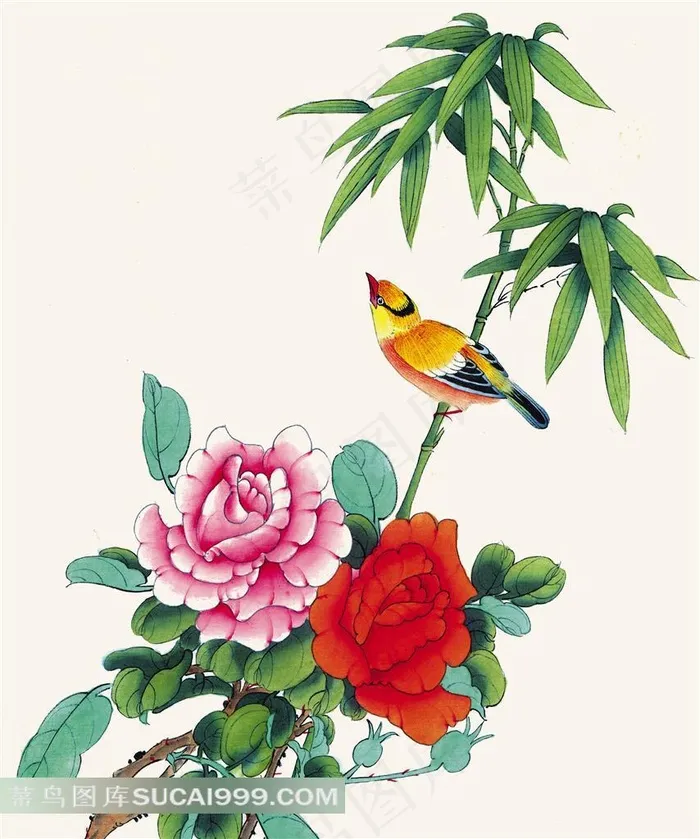 国画花鸟设计素材