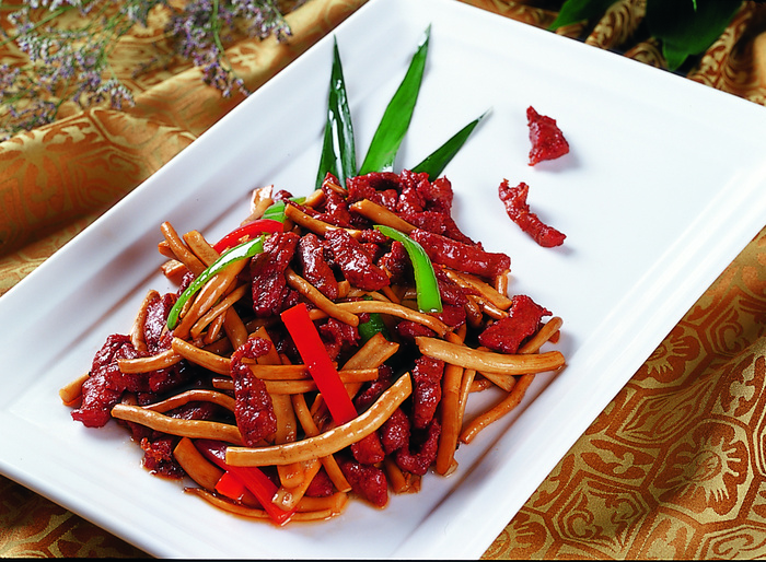 0911XC-236茶树菇炒牛柳