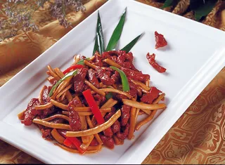 0911XC-236茶树菇炒牛柳