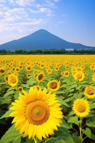 向日葵花海摄影图