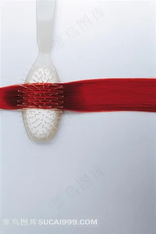 梳子秀发特写素材