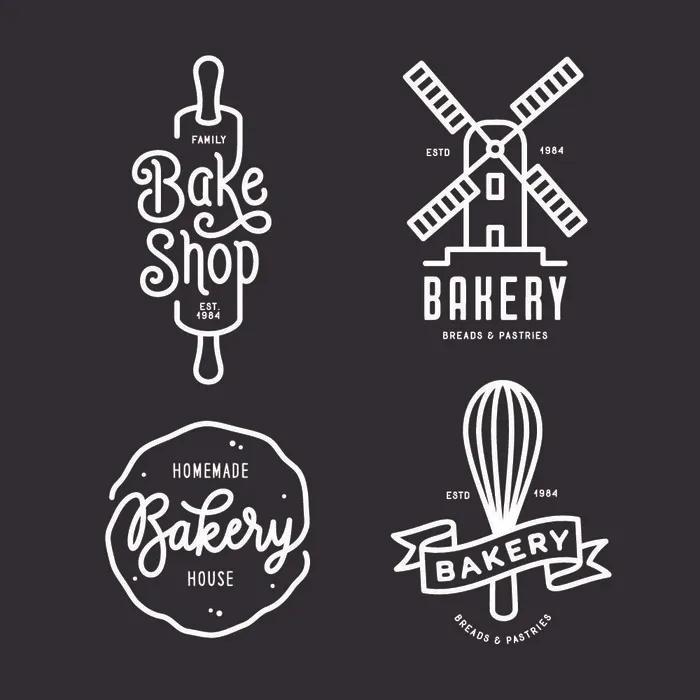 手绘Logo标志素材eps,ai矢量模版下载